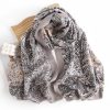 Chal envolvente con estampado floral tibetano Tibetan Floral Pattern Shawl Wrap