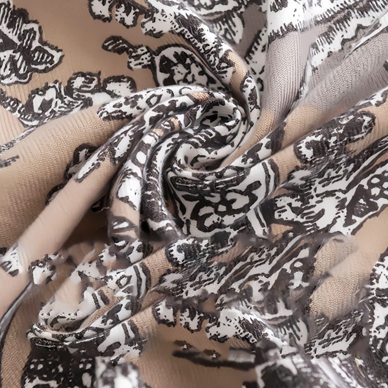 Chal envolvente con estampado floral tibetano Tibetan Floral Pattern Shawl Wrap