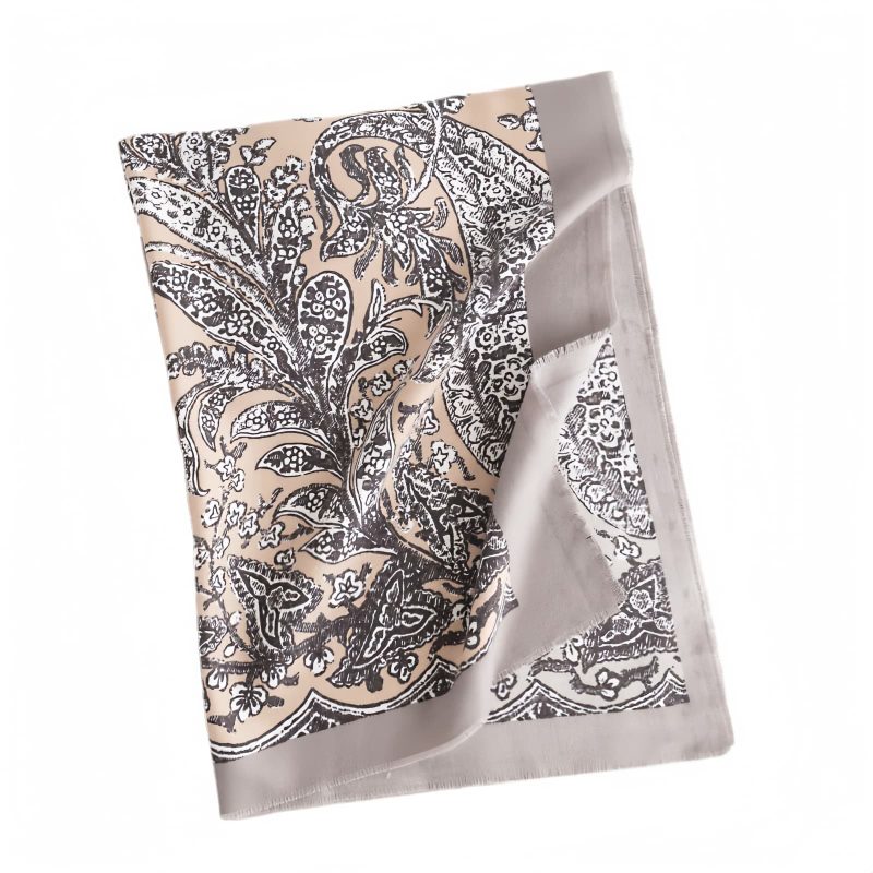 Chal envolvente con estampado floral tibetano Tibetan Floral Pattern Shawl Wrap