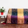 Manta Floral Tibetana Teñida a Mano Tibetan Hand-Dyed Floral Blanket