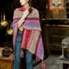 Xale Tibetano de Malha com Franjas Tibetan Knitted Tassel Shawl