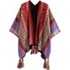 Xale Tibetano de Malha com Franjas Tibetan Knitted Tassel Shawl