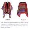 Xale Tibetano de Malha com Franjas Tibetan Knitted Tassel Shawl