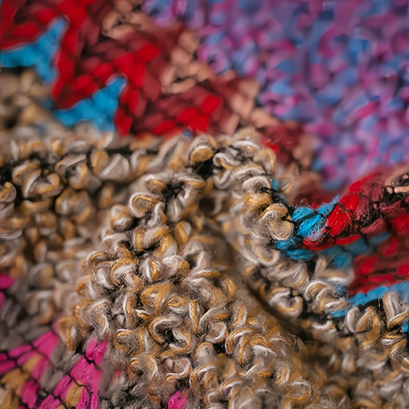 Xale Tibetano de Malha com Franjas Tibetan Knitted Tassel Shawl
