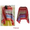 Xale Tibetano de Malha com Franjas Tibetan Knitted Tassel Shawl