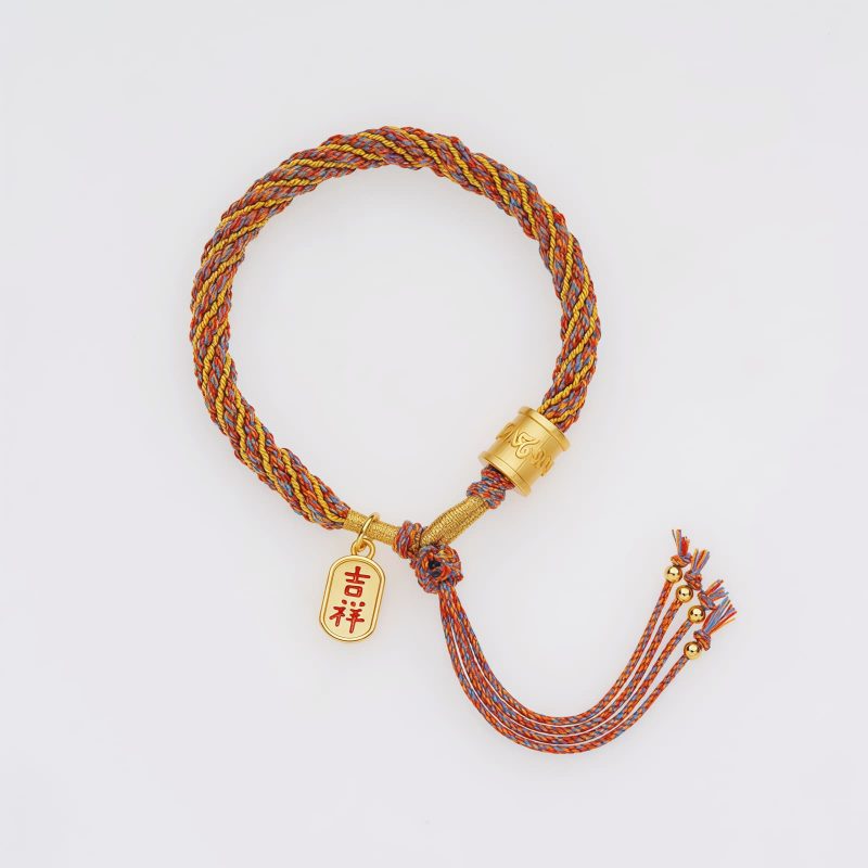Gelang Pesona Ruyi Om Mani Padme Hum Berwarna-warni Tibet Tibetan Multicolored Om Mani Padme Hum Ruyi Charm Bracelet