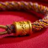 Gelang Pesona Ruyi Om Mani Padme Hum Berwarna-warni Tibet Tibetan Multicolored Om Mani Padme Hum Ruyi Charm Bracelet