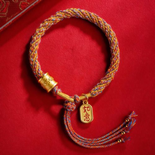 Pulseira Tibetana Colorida Om Mani Padme Hum Ruyi Pulseira Tibetana Colorida Om Mani Padme Hum Ruyi