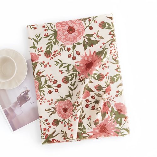 Chal cálido con estampado floral tibetano Chal cálido con estampado floral tibetano