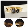 Pulsera Tibetana de Acero de Titanio con Símbolos Yin Yang y Loto Tibetan Titanium Steel Yin Yang Lotus Bracelet