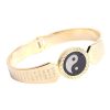 Pulsera Tibetana de Acero de Titanio con Símbolos Yin Yang y Loto Tibetan Titanium Steel Yin Yang Lotus Bracelet