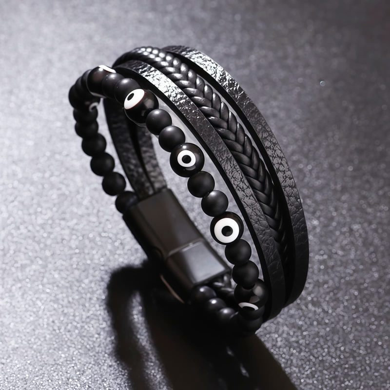 Pulseira de Proteção Olho Grego com Olho de Tigre Tiger Eye Evil Eye Protection Bracelet