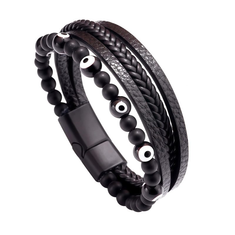 Pulseira de Proteção Olho Grego com Olho de Tigre Tiger Eye Evil Eye Protection Bracelet