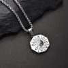 Collar con dije de Bagua Yin Yang de acero de titanio Titanium Steel Yin Yang Bagua Pendant Necklace