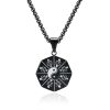 Collar con dije de Bagua Yin Yang de acero de titanio Titanium Steel Yin Yang Bagua Pendant Necklace