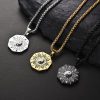 Collar con dije de Bagua Yin Yang de acero de titanio Titanium Steel Yin Yang Bagua Pendant Necklace