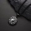 Collar con dije de Bagua Yin Yang de acero de titanio Titanium Steel Yin Yang Bagua Pendant Necklace