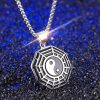 Collar de Equilibrio Yin Yang de Acero de Titanio Yin Yang Titanium Steel Balance Necklace