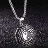 Collar de Equilibrio Yin Yang de Acero de Titanio Yin Yang Titanium Steel Balance Necklace