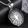 Collar de Equilibrio Yin Yang de Acero de Titanio Yin Yang Titanium Steel Balance Necklace