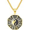 Collar de Equilibrio Yin Yang de Acero de Titanio Yin Yang Titanium Steel Balance Necklace