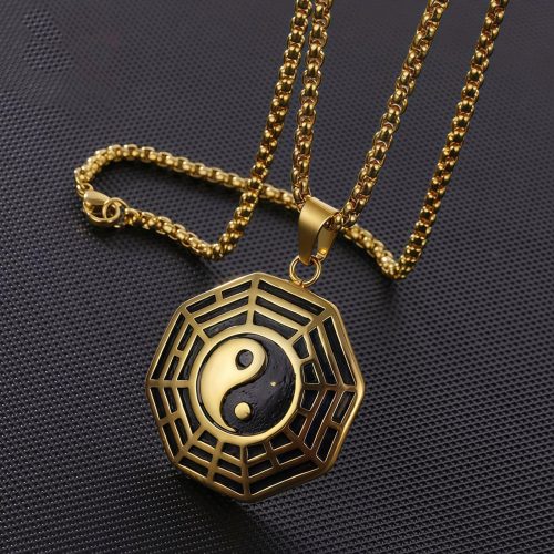 Collar de Equilibrio Yin Yang de Acero de Titanio Collar de Equilibrio Yin Yang de Acero de Titanio