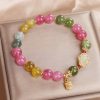 Pulseira de Amor com Caractere Fu de Turmalina Tourmaline Fu Character Love Bracelet