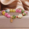 Pulseira de Amor com Caractere Fu de Turmalina Tourmaline Fu Character Love Bracelet