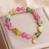 Pulseira de Amor com Caractere Fu de Turmalina Tourmaline Fu Character Love Bracelet