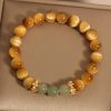 Pulsera Vintage de Ojo de Tigre y Jade para la Valentía Vintage Tiger Eye Jade Courage Bracelet