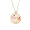 Collar con dije de Loto y Koi de Jade Blanco White Jade Koi Lotus Pendant Necklace