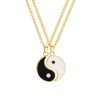 陰陽ヘマタイトカップルネックレス Yin Yang Hematite Couple Necklace