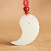 Collar de Protección Yin Yang de Jade Blanco y Cian Yin Yang White and Cyan Jade Protection Necklace