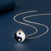 Collar con colgante de acero de titanio con diseño Yin Yang, pez Koi y dragón Yin Yang Koi Fish Dragon Titanium Steel Pendant Necklace