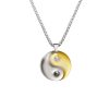 Collar con colgante de acero de titanio con diseño Yin Yang, pez Koi y dragón Yin Yang Koi Fish Dragon Titanium Steel Pendant Necklace