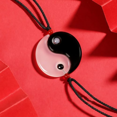 Collar con dije de Ónix Negro y Ágata Blanca Yin Yang Collar con dije de Ónix Negro y Ágata Blanca Yin Yang
