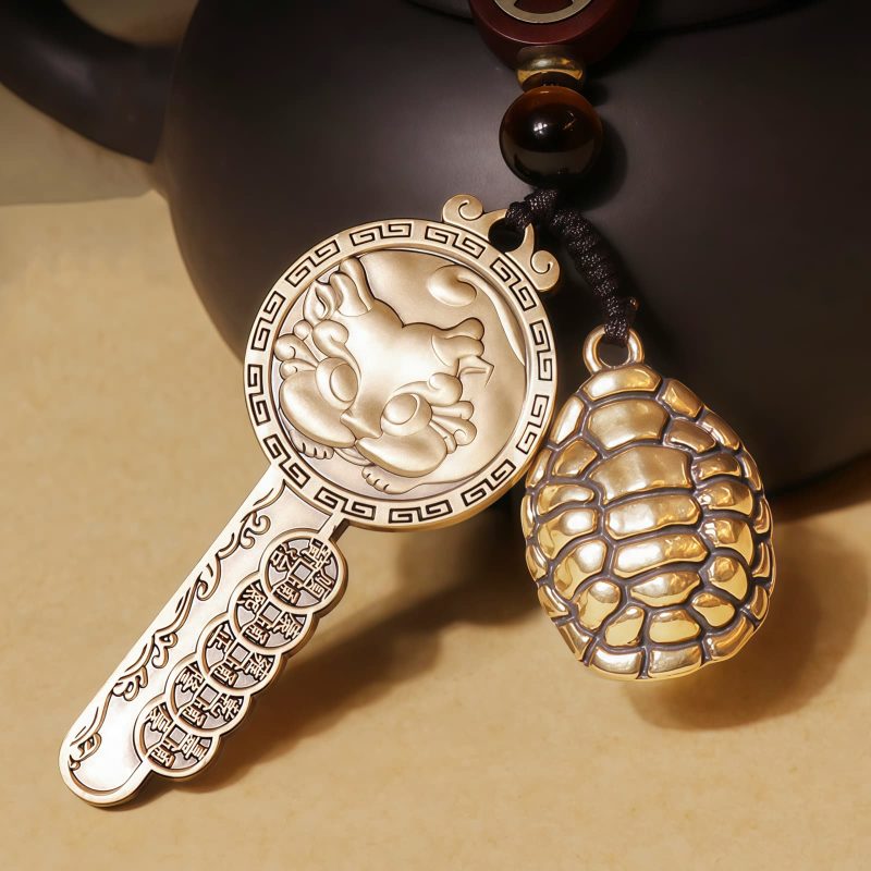 Llave de Cobre PiXiu Yin Yang Yin Yang PiXiu Copper Key Chain