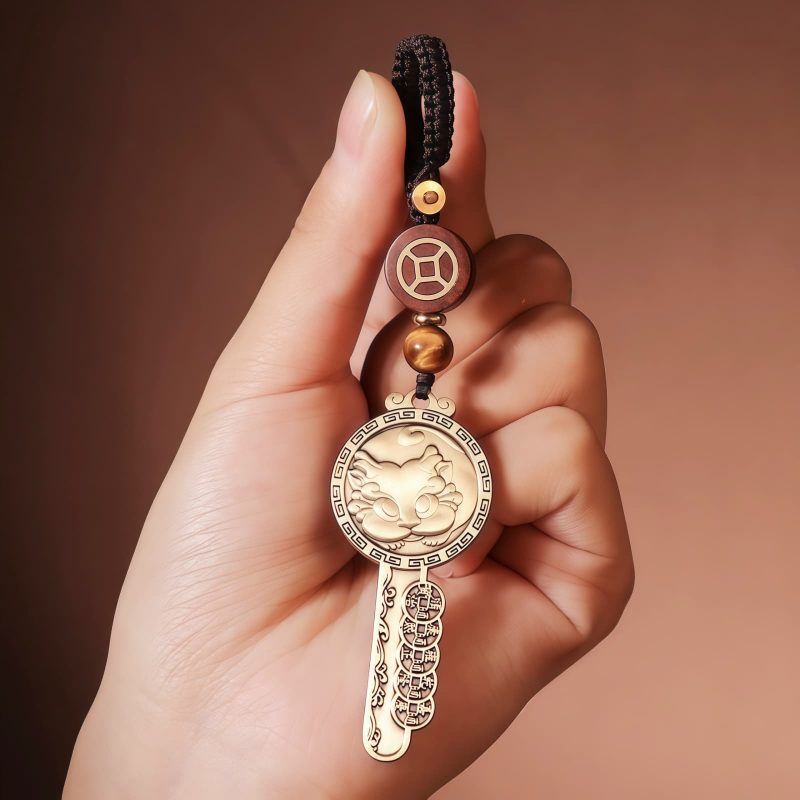 Llave de Cobre PiXiu Yin Yang Yin Yang PiXiu Copper Key Chain