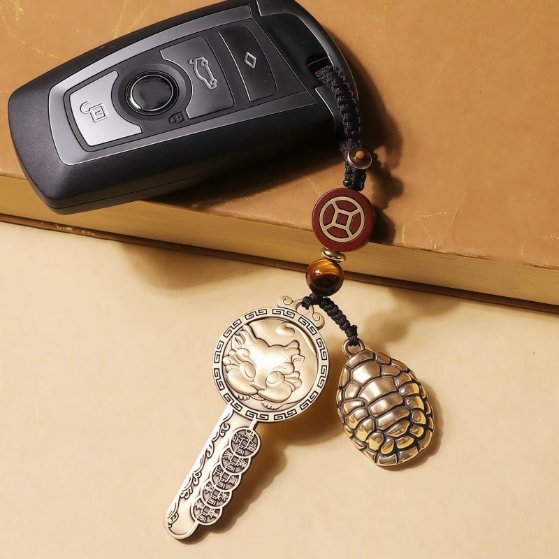 Llave de Cobre PiXiu Yin Yang Yin Yang PiXiu Copper Key Chain