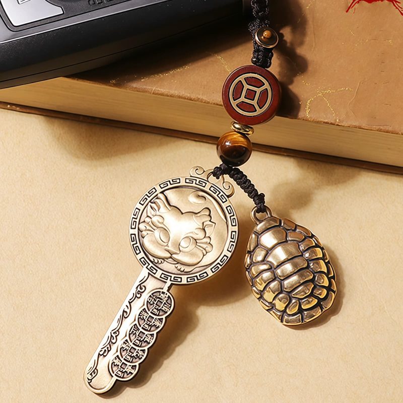 Llave de Cobre PiXiu Yin Yang Yin Yang PiXiu Copper Key Chain