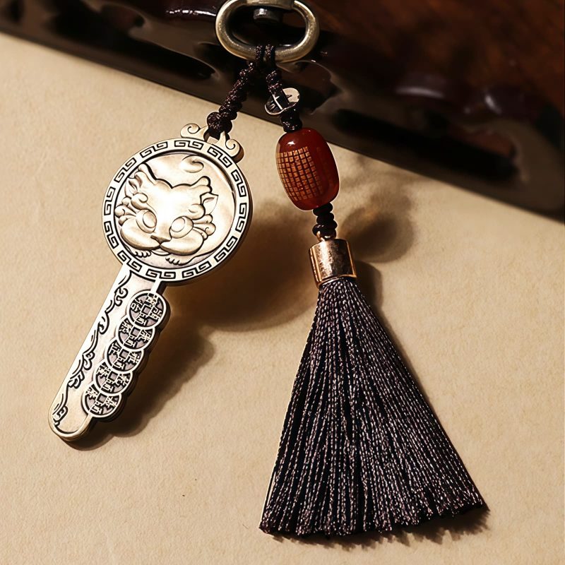 Llave de Cobre PiXiu Yin Yang Yin Yang PiXiu Copper Key Chain
