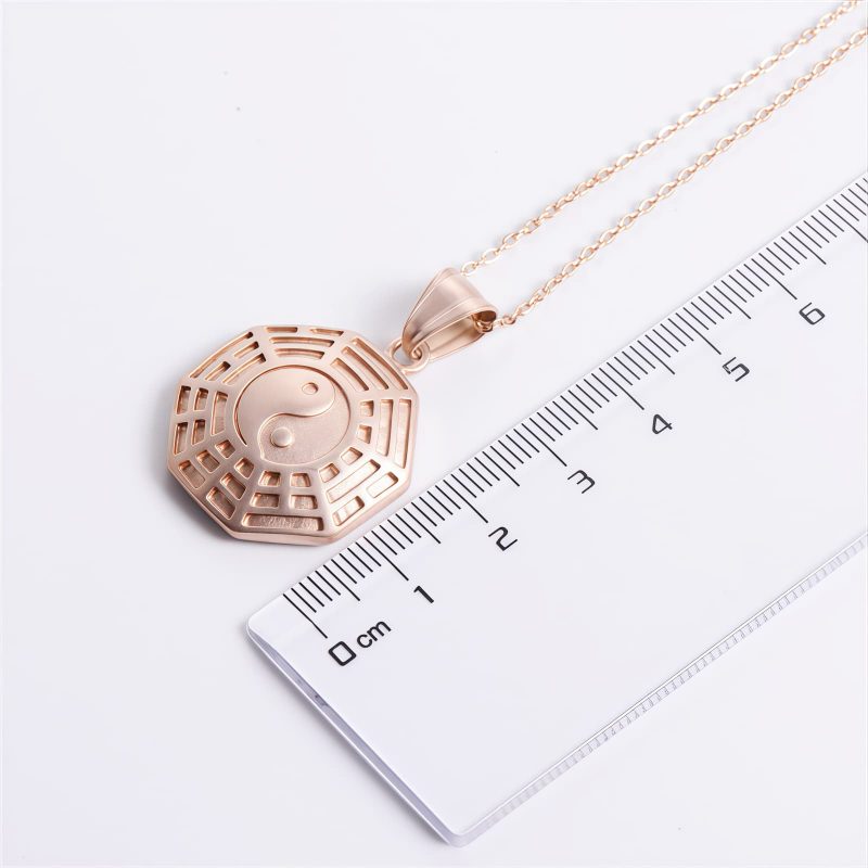 Collar de Equilibrio Yin Yang de Acero de Titanio Yin Yang Titanium Steel Balance Necklace