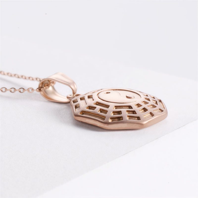 Collar de Equilibrio Yin Yang de Acero de Titanio Yin Yang Titanium Steel Balance Necklace