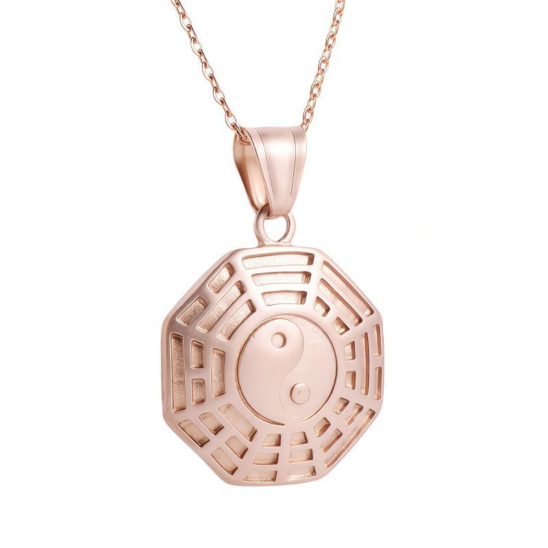 Collar de Equilibrio Yin Yang de Acero de Titanio Yin Yang Titanium Steel Balance Necklace