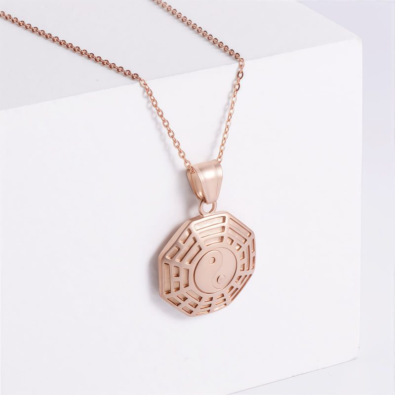 Collar de Equilibrio Yin Yang de Acero de Titanio Yin Yang Titanium Steel Balance Necklace