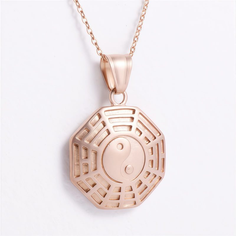 Collar de Equilibrio Yin Yang de Acero de Titanio Yin Yang Titanium Steel Balance Necklace