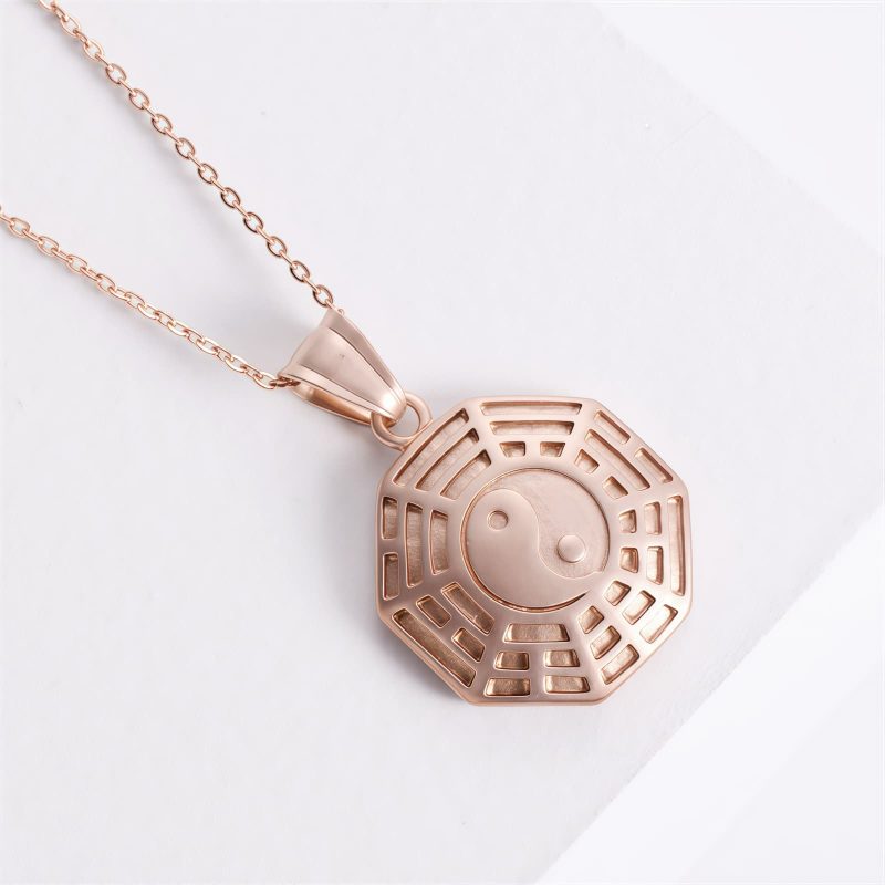 Collar de Equilibrio Yin Yang de Acero de Titanio Yin Yang Titanium Steel Balance Necklace