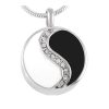 Collar con colgante de armonía Yin Yang de acero de titanio Yin Yang Titanium Steel Harmony Pendant Necklace