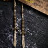 سوار يد من خرز مالا 108 حبة من عين النمر مع شرابة دورجي 108 Mala Beads Tiger Eye Dorje Tassel Bracelet
