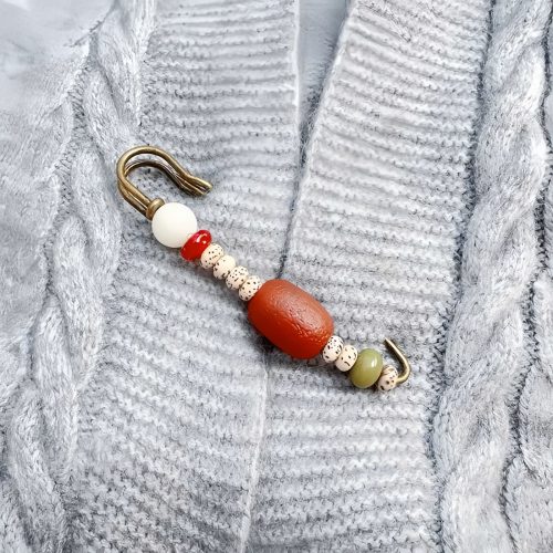 Broche de Armonía de Semilla de Bodhi y Ágata Broche de Armonía de Semilla de Bodhi y Ágata